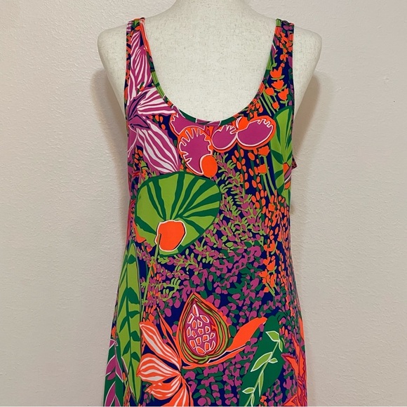 Trina Turk Resort Wear Violina Print Jersey Maxi Floral Dress - Picture 6 of 15